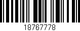 Código de barras (EAN, GTIN, SKU, ISBN): '18767778'