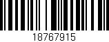 Código de barras (EAN, GTIN, SKU, ISBN): '18767915'