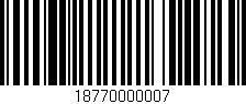 Código de barras (EAN, GTIN, SKU, ISBN): '18770000007'
