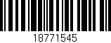Código de barras (EAN, GTIN, SKU, ISBN): '18771545'