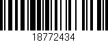 Código de barras (EAN, GTIN, SKU, ISBN): '18772434'