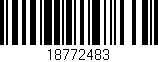 Código de barras (EAN, GTIN, SKU, ISBN): '18772483'