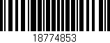 Código de barras (EAN, GTIN, SKU, ISBN): '18774853'