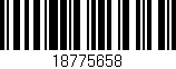 Código de barras (EAN, GTIN, SKU, ISBN): '18775658'