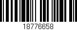 Código de barras (EAN, GTIN, SKU, ISBN): '18776658'