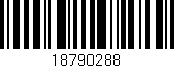 Código de barras (EAN, GTIN, SKU, ISBN): '18790288'