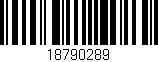 Código de barras (EAN, GTIN, SKU, ISBN): '18790289'