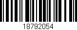 Código de barras (EAN, GTIN, SKU, ISBN): '18792054'
