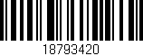 Código de barras (EAN, GTIN, SKU, ISBN): '18793420'