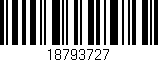 Código de barras (EAN, GTIN, SKU, ISBN): '18793727'