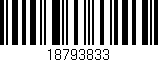 Código de barras (EAN, GTIN, SKU, ISBN): '18793833'