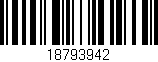 Código de barras (EAN, GTIN, SKU, ISBN): '18793942'