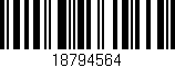 Código de barras (EAN, GTIN, SKU, ISBN): '18794564'