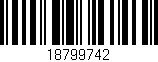 Código de barras (EAN, GTIN, SKU, ISBN): '18799742'