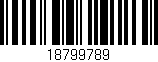 Código de barras (EAN, GTIN, SKU, ISBN): '18799789'