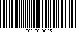 Código de barras (EAN, GTIN, SKU, ISBN): '1880100190.35'