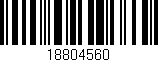 Código de barras (EAN, GTIN, SKU, ISBN): '18804560'