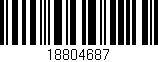 Código de barras (EAN, GTIN, SKU, ISBN): '18804687'
