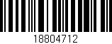 Código de barras (EAN, GTIN, SKU, ISBN): '18804712'