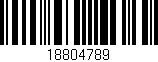 Código de barras (EAN, GTIN, SKU, ISBN): '18804789'