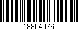 Código de barras (EAN, GTIN, SKU, ISBN): '18804976'