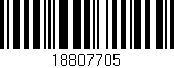 Código de barras (EAN, GTIN, SKU, ISBN): '18807705'