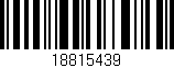 Código de barras (EAN, GTIN, SKU, ISBN): '18815439'