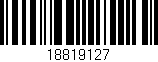 Código de barras (EAN, GTIN, SKU, ISBN): '18819127'