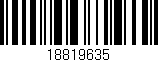 Código de barras (EAN, GTIN, SKU, ISBN): '18819635'