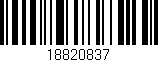 Código de barras (EAN, GTIN, SKU, ISBN): '18820837'