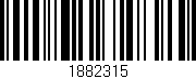 Código de barras (EAN, GTIN, SKU, ISBN): '1882315'