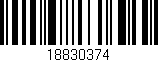 Código de barras (EAN, GTIN, SKU, ISBN): '18830374'