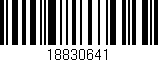 Código de barras (EAN, GTIN, SKU, ISBN): '18830641'