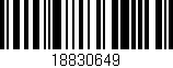 Código de barras (EAN, GTIN, SKU, ISBN): '18830649'