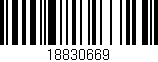 Código de barras (EAN, GTIN, SKU, ISBN): '18830669'