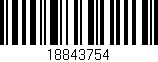 Código de barras (EAN, GTIN, SKU, ISBN): '18843754'