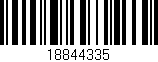 Código de barras (EAN, GTIN, SKU, ISBN): '18844335'