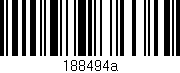 Código de barras (EAN, GTIN, SKU, ISBN): '188494a'