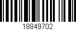 Código de barras (EAN, GTIN, SKU, ISBN): '18849702'