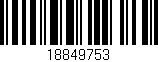 Código de barras (EAN, GTIN, SKU, ISBN): '18849753'
