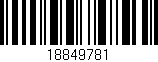 Código de barras (EAN, GTIN, SKU, ISBN): '18849781'