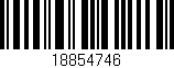 Código de barras (EAN, GTIN, SKU, ISBN): '18854746'