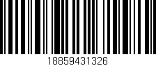 Código de barras (EAN, GTIN, SKU, ISBN): '18859431326'