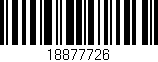 Código de barras (EAN, GTIN, SKU, ISBN): '18877726'
