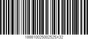 Código de barras (EAN, GTIN, SKU, ISBN): '188810025002525X32'