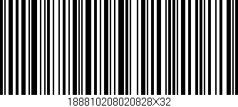 Código de barras (EAN, GTIN, SKU, ISBN): '188810208020828X32'