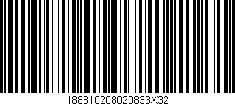 Código de barras (EAN, GTIN, SKU, ISBN): '188810208020833X32'