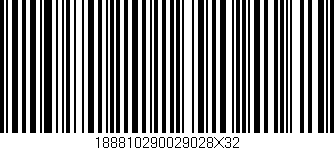 Código de barras (EAN, GTIN, SKU, ISBN): '188810290029028X32'