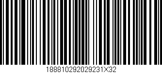 Código de barras (EAN, GTIN, SKU, ISBN): '188810292029231X32'