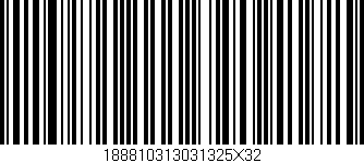 Código de barras (EAN, GTIN, SKU, ISBN): '188810313031325X32'